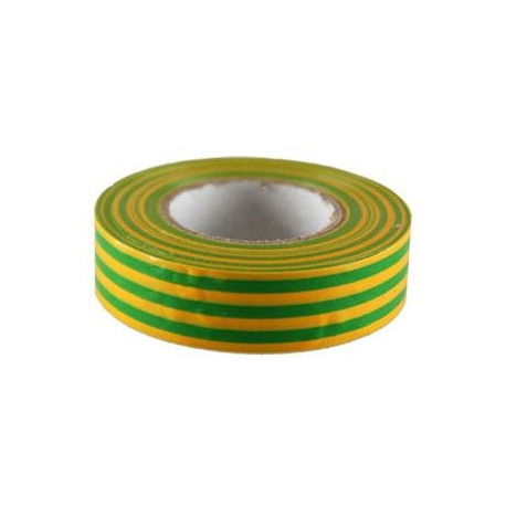 Ruban isolant en plastique jaune-vert