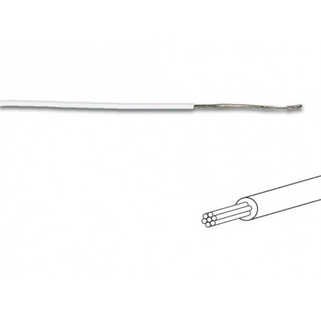 Wiring wire ø1.4 mm - 0.2 mm² - stranded - white 100m