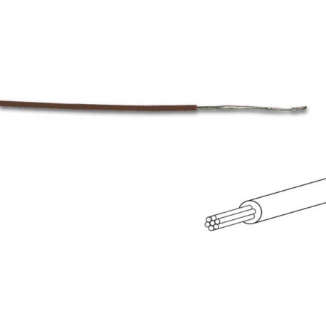 Fil de câblage ø1.4 mm-0.2 mm²-multibrin-brun 100m
