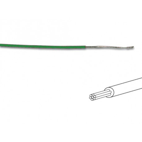 Wiring wire ø 1.4mm-0.2 mm²-stranded-green 100m