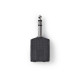 Adapter 6.3mm stereo male jack to 2x 6.3mm stereo female jac