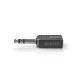 Adapter 6.3mm stereo male jack to 2x 6.3mm stereo female jac
