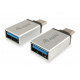 USB-C naar USB-A 3.0 Adapter Aluminium