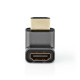Adaptateur HDMI male/HDMI femelle 270° plaqué or