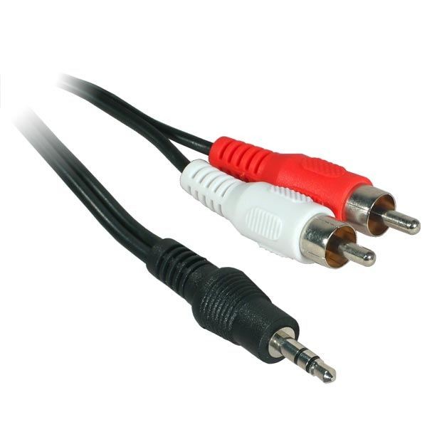 Cable 1 pied - fiche 1/4 mono a 2 fiches RCA
